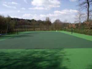 Step 5 tennis court repair - make sure the surface is perfect using traditional methods