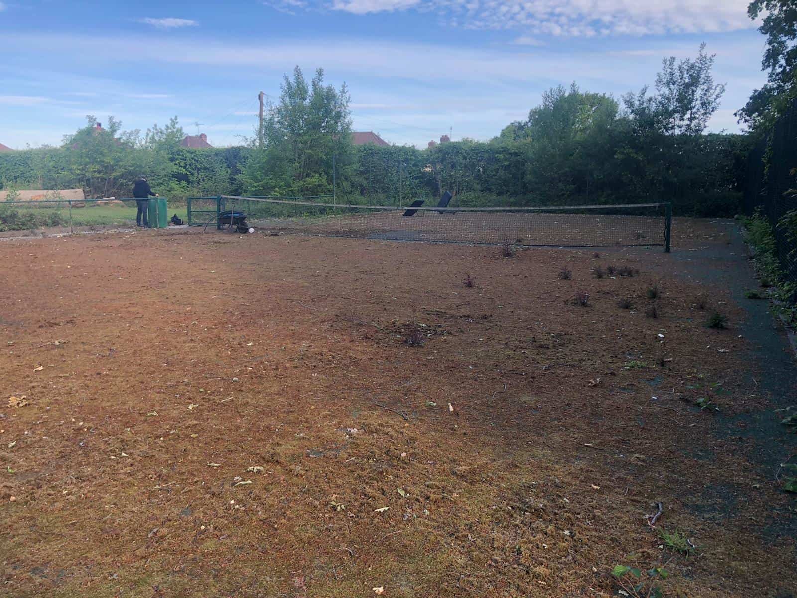 Tennis court cleaning - After